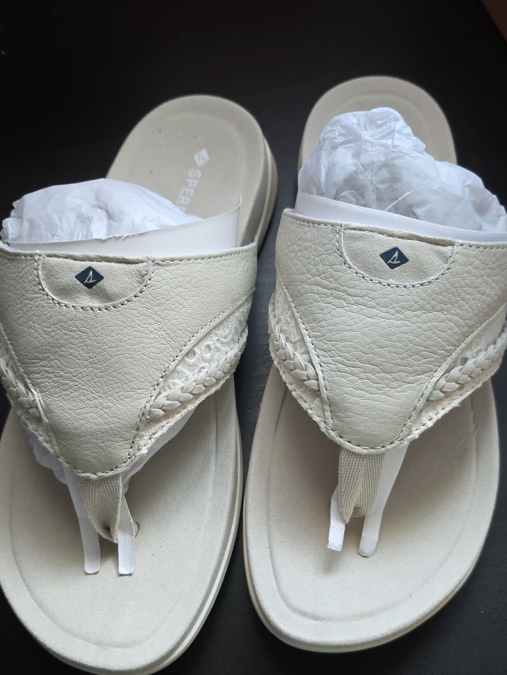Sperry Daliahfish Women’s Cream Braided Thong Sandals